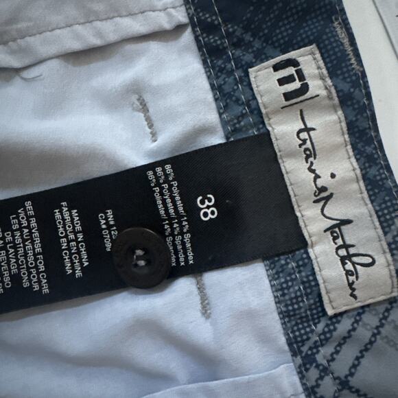 Travis Mathew Shorts Mens Size 38 Plaid Performance Stretch Hybrid Golf Casual - Picture 10 of 11